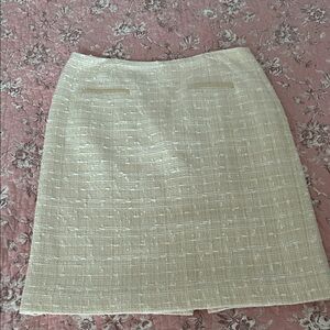 Pendleton Cream Tweed Pencil Skirt
